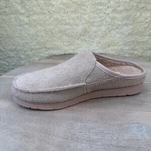 Sperry Top-Sider Moc-Sider Womens Rose Suede Mules Size 8.5 Lined Slippers New